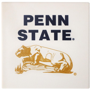 stone trivet with Penn State and Lion Shrine